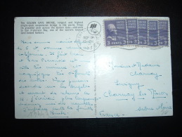 CP POUR FRANCE TP JEFFERSON 3C X5 OBL.MEC. SEP 12 10-PM 1953 - Lettres & Documents