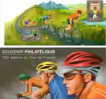 CYCLISME : BLOC TOUR DE FRANCE 2013 Avec Souvenir Philatélique - Souvenir Blokken