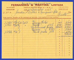 FERNANDES & MARTINS, LIMITADA -  LISBOA, 15 DE NOVEMBRO DE 1956 - Portugal