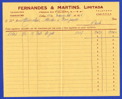 FERNANDES & MARTINS, LIMITADA -  LISBOA, 15 DE NOVEMBRO DE 1956 - Portugal