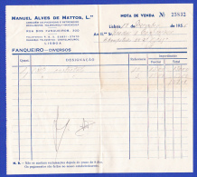 MANUEL ALVES DE MATOS, Lda. - LISBOA, 17 DE DEZEMBRO DE 1956 - Portogallo