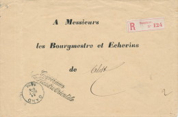 061/21 -- Lettre Recommandée En FRANCHISE TOTALE GAND 1884 Vers ALOST - Griffe Gouverneur De Flandre Orientale - Franchise