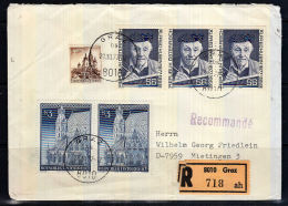 A5080 AUSTRIA 1977, Registered Cover To Germany - Brieven En Documenten