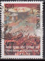 India Used 2008,  Food Safety & Quality Year, Rice Field,, (image Sample) - Used Stamps