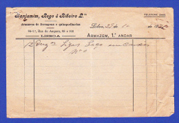 BENJAMIM, REGO & RIBEIRO Lda. - LISBOA, 22.10.1920 - Portugal