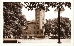 Eugene Oregon, Lane County Courthouse, Auto, C1920s Vintage Real Photo Postcard - Eugene