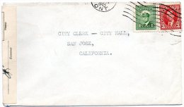Canada 1943 Censored Cover Mailed To USA - Storia Postale