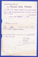 MEMORANDUM De MANUEL JOÃO TELHADA - SNTAREM, 19 DE DEZEMBRO DE 1919 - Portogallo