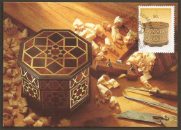 Portugal Madère Artisanat Bois Marqueté Carte Maximum 1995 Madeira Handicraft  Inlaid Wood Maxicard - Cartes-maximum (CM)