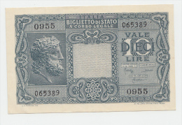 ITALY 10 Lire 1935 (1944) AUNC+ P 32b 32 B - Italië – 10 Lire