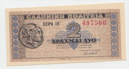 GREECE 2 DRACHMAS 1941 UNC NEUF P 318 - Griechenland