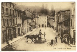 Carte Postale Ancienne Viriville - La Place - Viriville