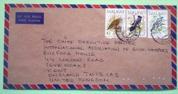 Malawi 1995 Cover To England UK - Birds - Malawi (1964-...)