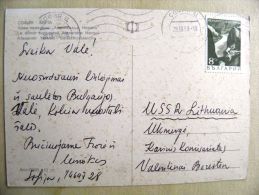 Post Card From Bulgaria To Lithuania On 1969, Sophia Sofia Alexandr Nevski Church, 2 Scans - Briefe U. Dokumente