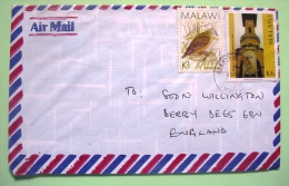 Malawi 1998 Cover To England - Bird Dove - Tourism - War Memorial Tower Zomba - Malawi (1964-...)