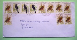 Malawi 1998 Cover To England UK - Birds Hornbill Dove - Malawi (1964-...)