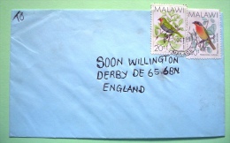 Malawi 1999 Cover To England UK - Birds - International Sending At Local Sending Rate - Malawi (1964-...)