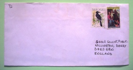 Malawi 1999 Cover To England UK - Bird Hornbill - Christmas - Holy Family - Malawi (1964-...)