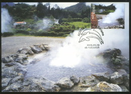 Portugal Açores Furnas Source Volcanique Carte Premier Jour 2005 Azores Islands Volcanic Source First Day Postcard - Volcanos