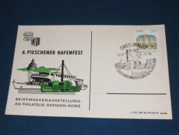 Postkarte Card  DDR Deutschland 1971 Dresden 8. Pieschener Hafenfest Hafen Habour Schiff Ship 60 Jahre Roter Oktober - Franking Machines (EMA)