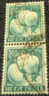 India 1967 Fruit Mangoes 50p X2 - Used - Gebraucht