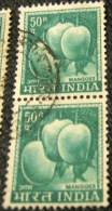 India 1967 Fruit Mangoes 50p X2 - Used - Used Stamps