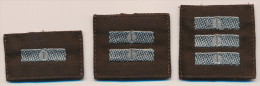 SLOVENIA, SLOVENIAN ARMY RANKS FOR EPAULETTE, GRADE EPAULE, LOT OF  3 - Divise