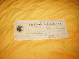 ORDRE DE PAIEMENT / MANDAT  / BANQUE / ETATS-UNIS ANNEE 1907 / THE PRORTER & GAMBLE CO. CINCINNATI. - Estados Unidos