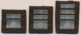 SLOVENIA, SLOVENIAN ARMY RANKS FOR EPAULETTE, GRADE EPAULE, LOT OF  3 - Uniform