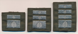 SLOVENIA, SLOVENIAN ARMY RANKS FOR EPAULETTE, GRADE EPAULE, LOT OF  3 - Divise