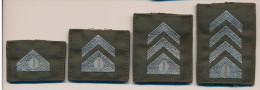 SLOVENIA, SLOVENIAN ARMY RANKS FOR EPAULETTE, GRADE EPAULE, LOT OF  4 - Uniforms