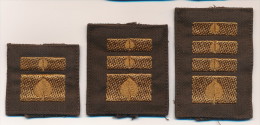 SLOVENIA, SLOVENIAN ARMY RANKS FOR EPAULETTE, GRADE EPAULE, LOT OF  3 - Uniforms