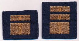 SLOVENIA, SLOVENIAN ARMY RANKS FOR EPAULETTE, GRADE EPAULE, LOT OF  2, NAVY,  RARE!!! - Uniforms