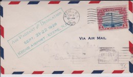 USA - 1928 - POSTE AERIENNE - ENVELOPPE AIRMAIL De KEENE  - AIR PAGEANT AND DEDICATION KEENE AIRPORT - 1c. 1918-1940 Cartas & Documentos