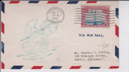 USA - 1928 - POSTE AERIENNE - ENVELOPPE AIRMAIL De CHICAGO ( ILLINOIS )  - AERONAUTICAL EXPOSITION - 1c. 1918-1940 Brieven