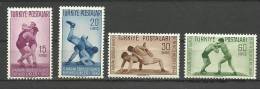 Turkey; 1949 5th European Wrestling Championship, Istanbul (Complete Set) - Unused Stamps
