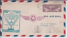 USA -1930  - POSTE AERIENNE - ENVELOPPE AIRMAIL De ST LOUIS  -  INTERNATIONAL AIRCRAFT SHOW - 1c. 1918-1940 Cartas