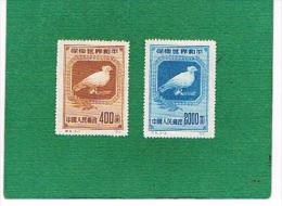 CINA  (CHINA) - SG 1456 AND 1458     -  1950   PEACE: DOVE 400 AND 2000 -  UNUSED WITHOUTH GUM - Nuovi