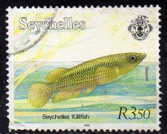 SEYCHELLES 1993 Flora And Fauna - 3r.50 - Seychelles Killifish   FU CREASED CHEAP PRICE - Seychelles (1976-...)