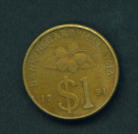 MALAYSIA - 1991 $1 Circ. - Maleisië