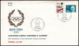 Turkey 1984, Cover "International Olympic Committee" - Cartas & Documentos