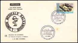 Turkey 1968, Cover "Medical Congress Of Balkans" - Brieven En Documenten