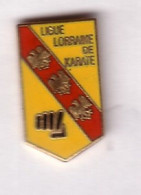 C112 Pin's Ligue Lorraine De Karaté écusson Blason Qualité Egf Achat Immédiat Immédiat - Judo