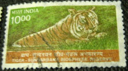 India 2000 Tiger Sundarbans Biosphere Reserve 10.00 - Used - Used Stamps