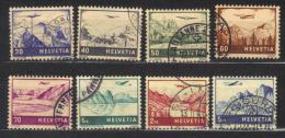 SS1033 - SVIZZERA 1941, Posta Aerea N. 27/34 . Used - Usati