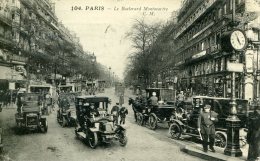 75--PARIS..LE BOULEVARD MONTMARTRE AVEC VOITURES GROS PLAN......CPA ANIMEE - Arrondissement: 02