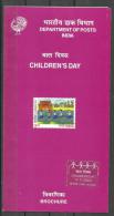 INDIA, 2003,  National Children´s Day, (Childrens Day), Art Painting. School, Book, Tree Brochure - Brieven En Documenten