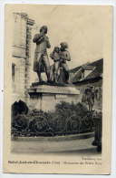St JUST EN CHAUSSEE--1915--Monument Des Frères Hauy (animée,cavalier Gendarme Ou Soldat???) éd Darras--cachet Ambulant - - Saint Just En Chaussee