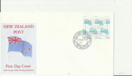 NEW ZEALAND 1988 - FDC POSTAL LABEL VENDING MACHINES W 1 LABEL OF 00.40 C POSTM WANGANUI PHILATELIC BUREAU AUG 22,1988 R - FDC