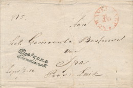 080/21 -- Lettre Précurseur Origine S'GRAVENHAGE Eeredienst V.D.R.G.vers SPA - A SPA , SUPERBES Mentions Payé Facteur - 1815-1830 (Hollandse Tijd)